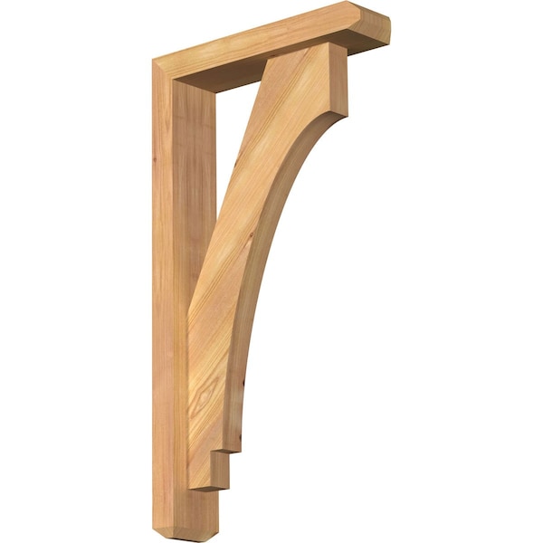 Ekena Millwork Imperial Craftsman Smooth Bracket w/ Offset Brace, Western Red Cedar, 3 1/2"W x 14"D x 26"H BKT0402X14X26IMP04SWR - main